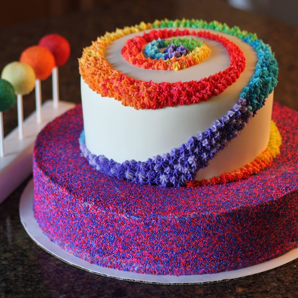 Image result for rainbow cake