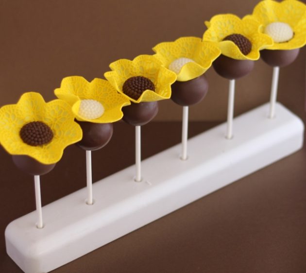 Sunflower Cake Pops Heavenly Cake Pops By Jennifer Cucci