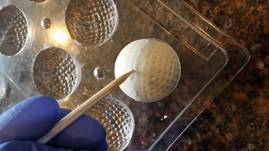 golf ball cake pops