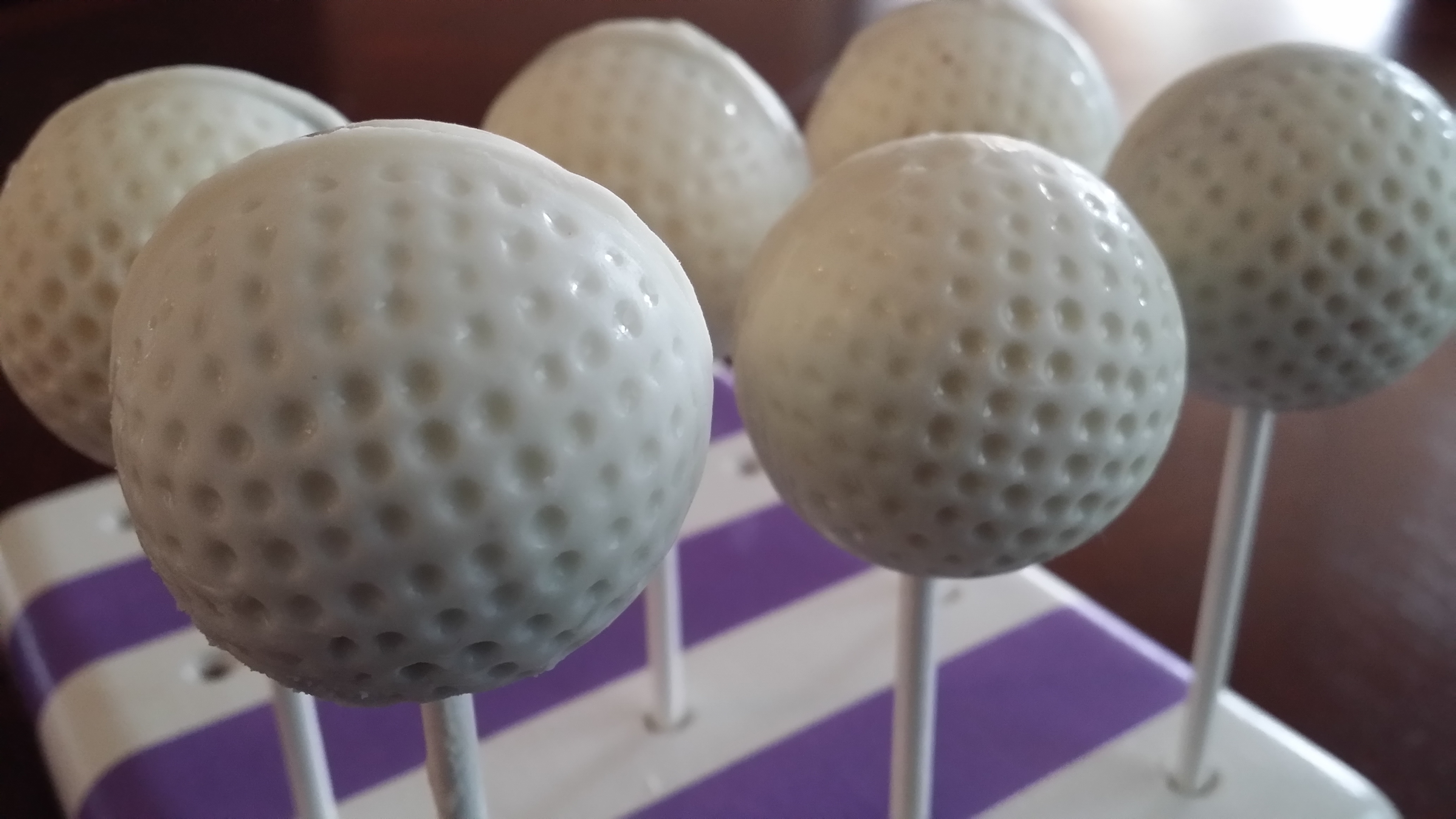 Golf ball cake pop! Love these #golf #golfballcakepops #cakepops