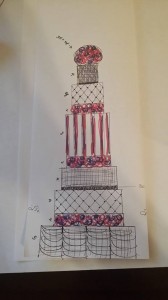 Sketch Tall Wedding Cake Heavenly Cake Pops Easy Roller